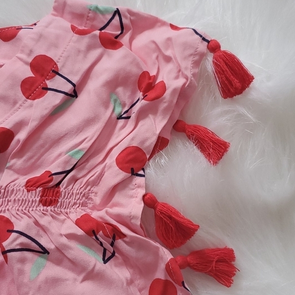 Cat & Jack Girls Cherry Bathing Suit Coverup - Picture 2 of 3